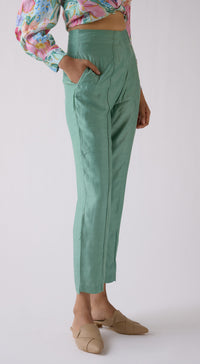 Green Straight-Fit Trousers