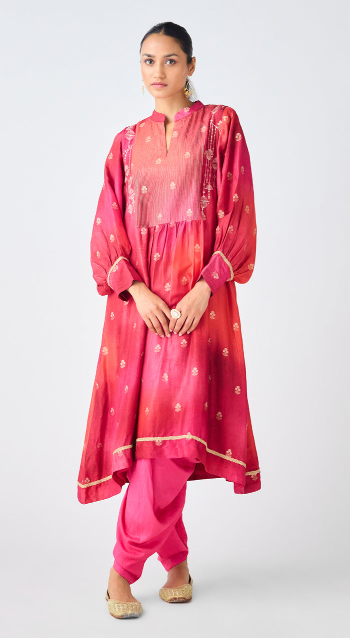 Rust Banarasi Silk Suit Set