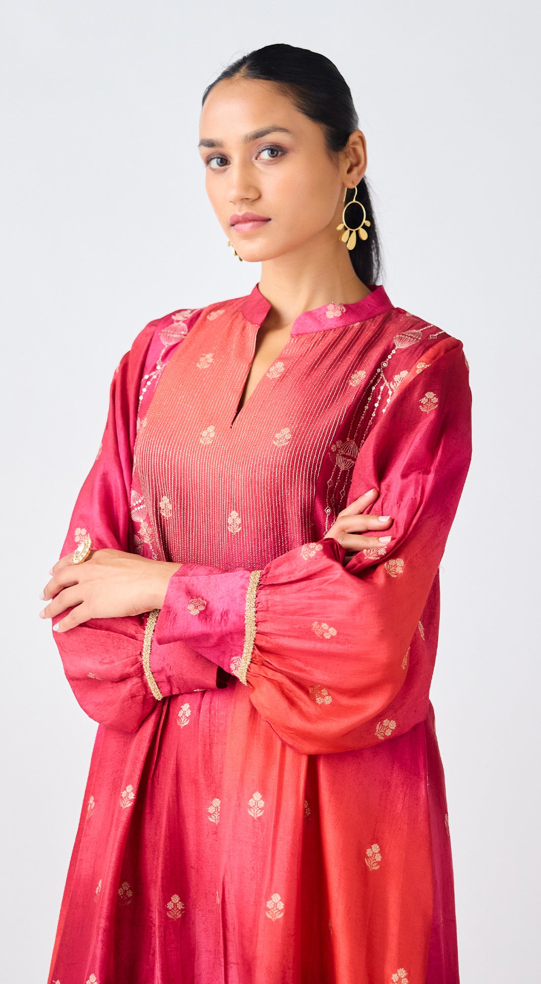 Rust Banarasi Silk Suit Set