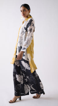 Mustard Muslin Printed Co-ord Set