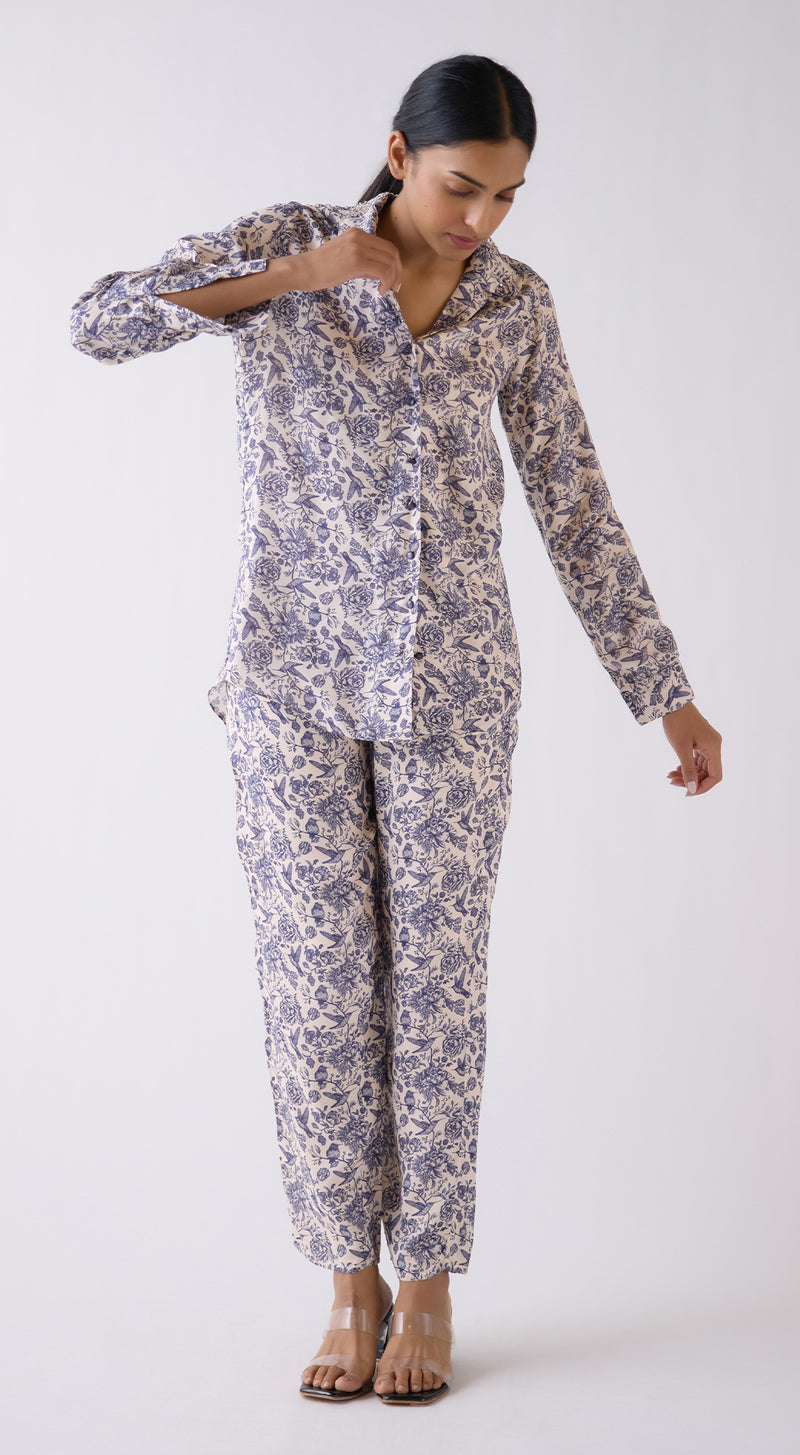 Ivory Muslin Printed Co-ord Set