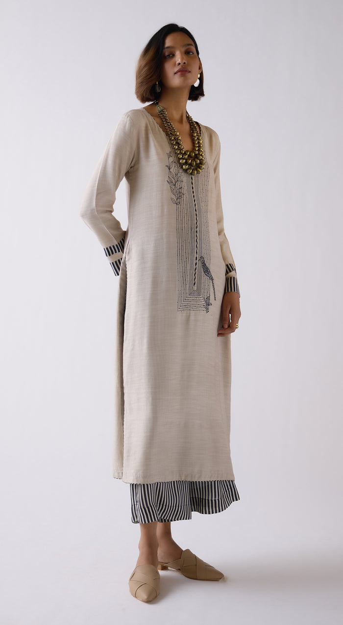 Mouse Muslin Kurta Set