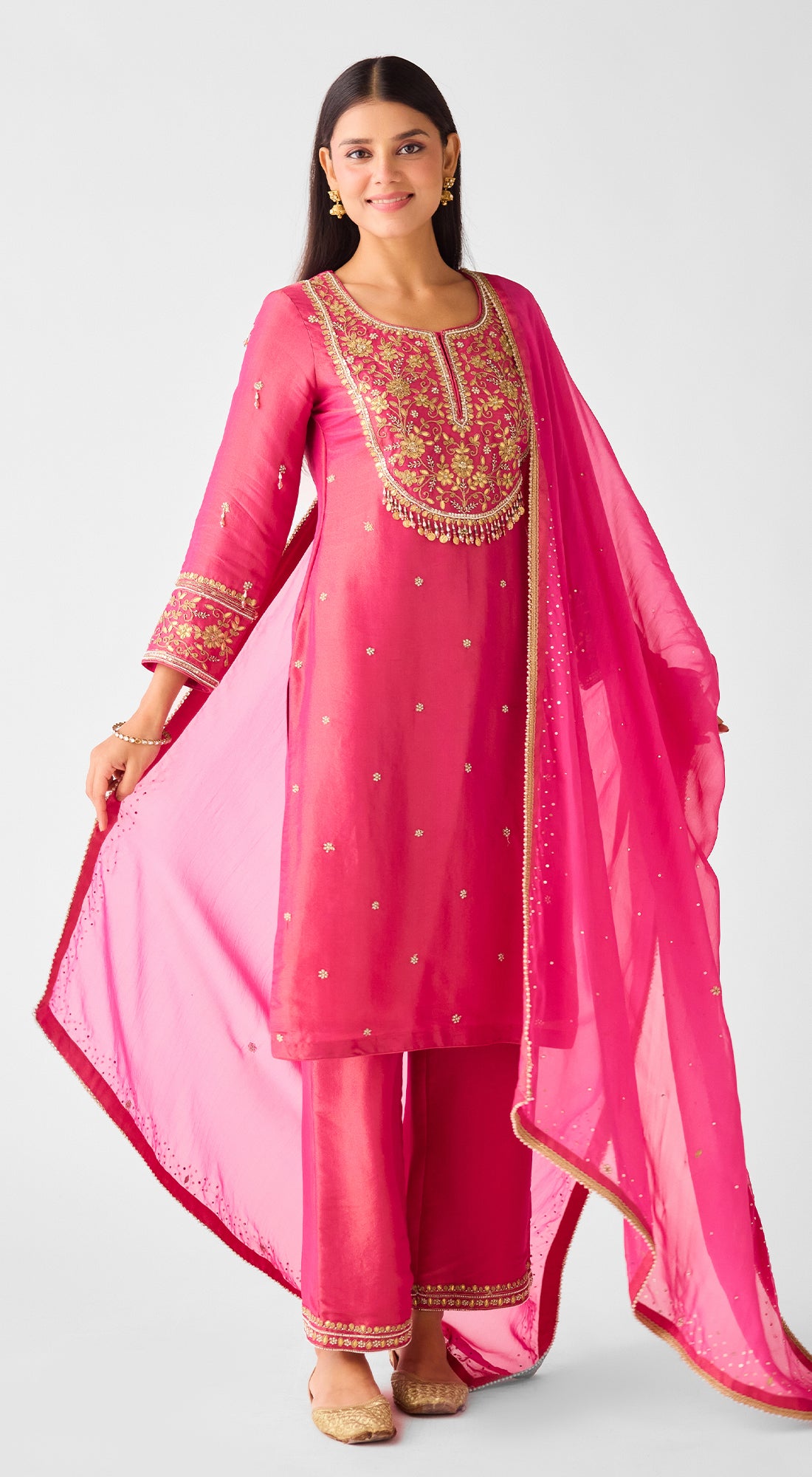 Rani Embroidered Tissue Suit Set