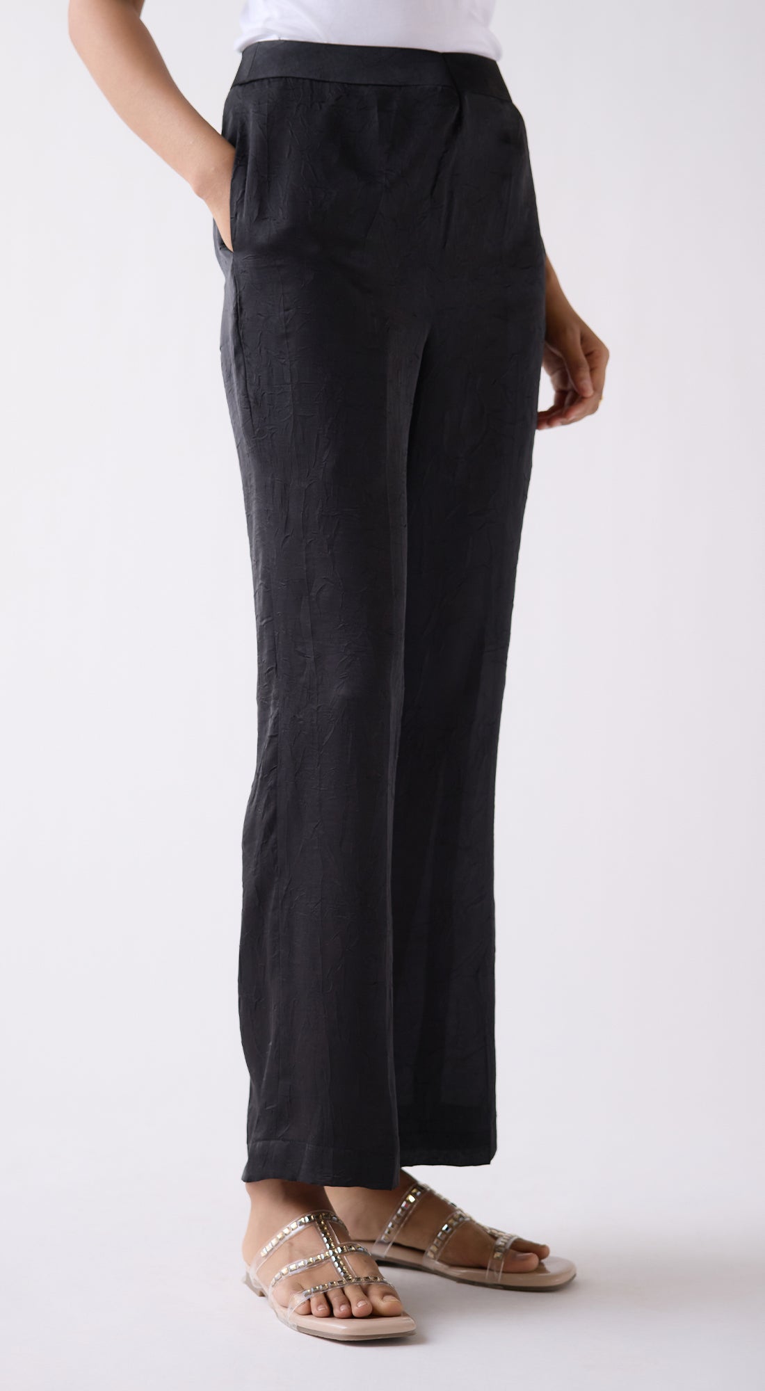 Black Wide-Leg Trousers