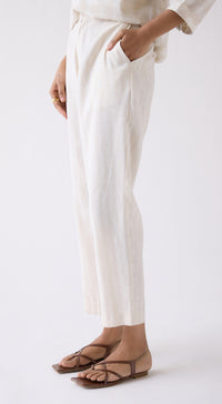 Ivory Straight-Fit Trousers