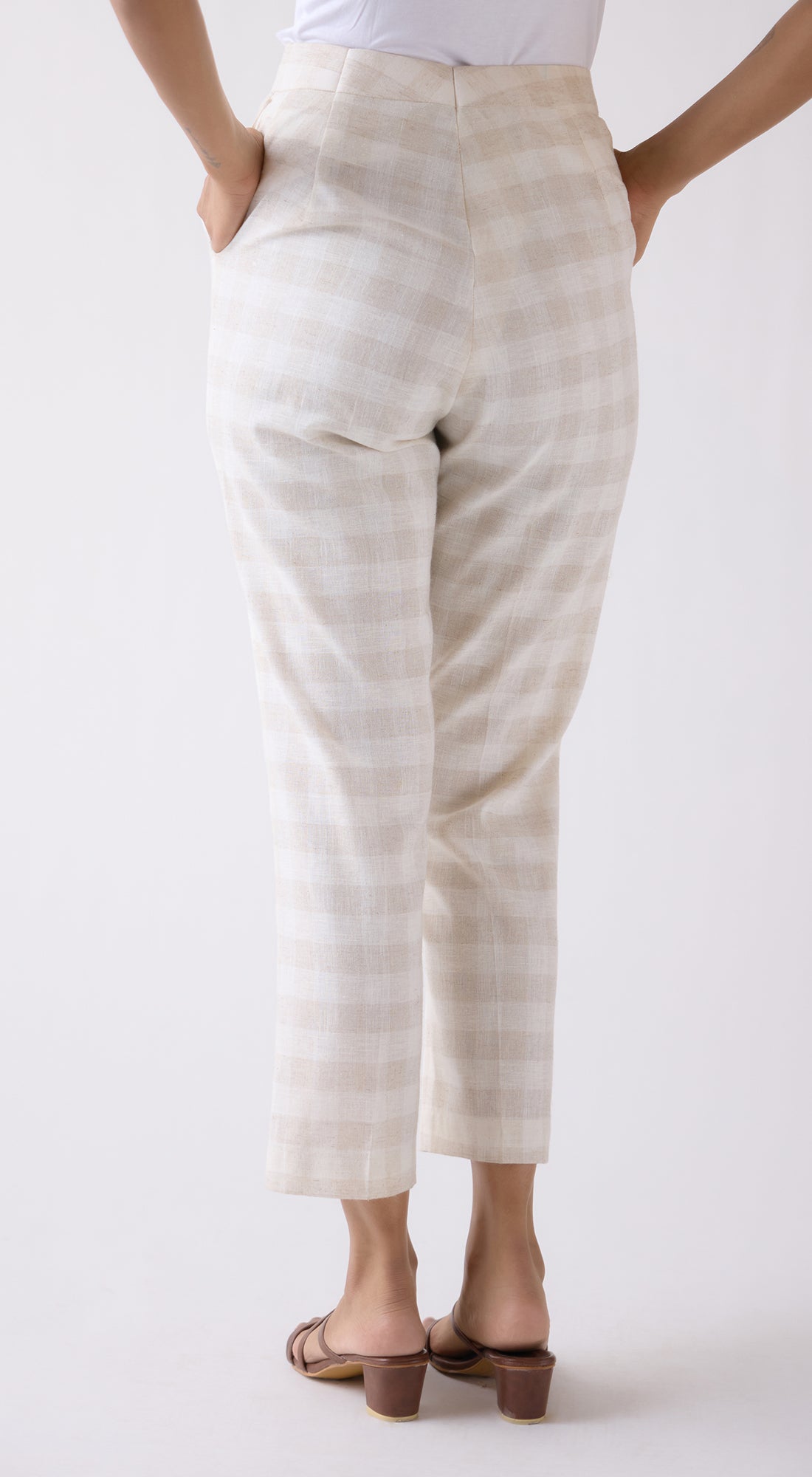 Ivory Straight-Fit Trousers