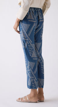 Blue Straight-Fit Trousers