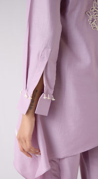 Lilac Cotton Silk Co-ord Set