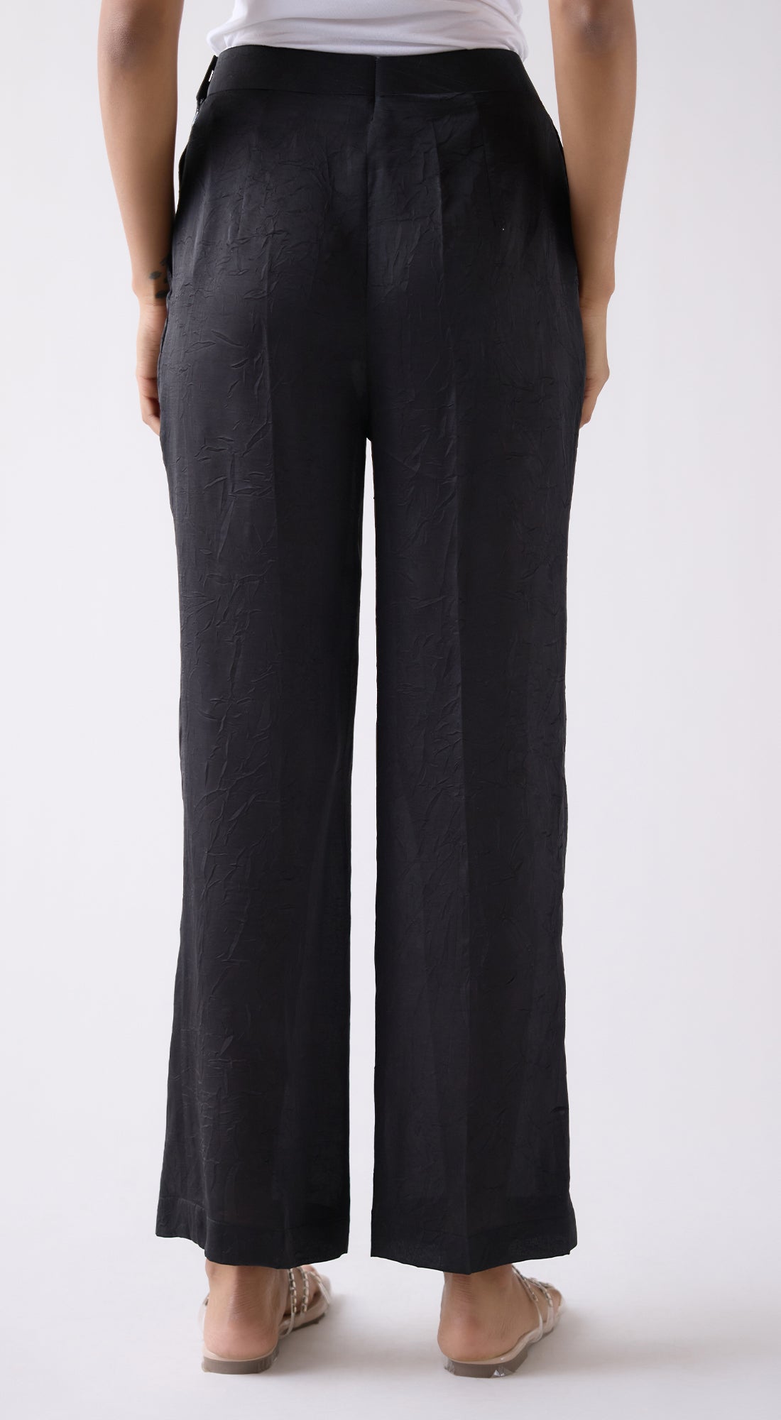 Black Wide-Leg Trousers