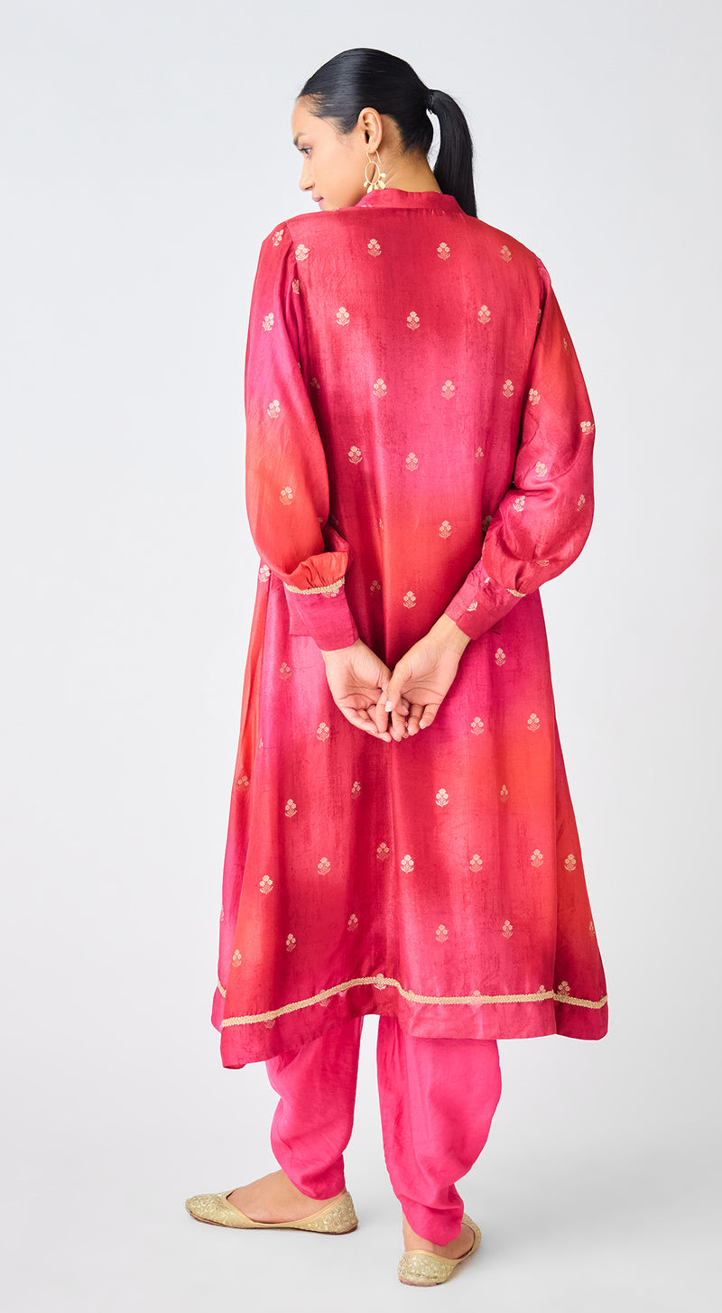 Rust Banarasi Silk Suit Set