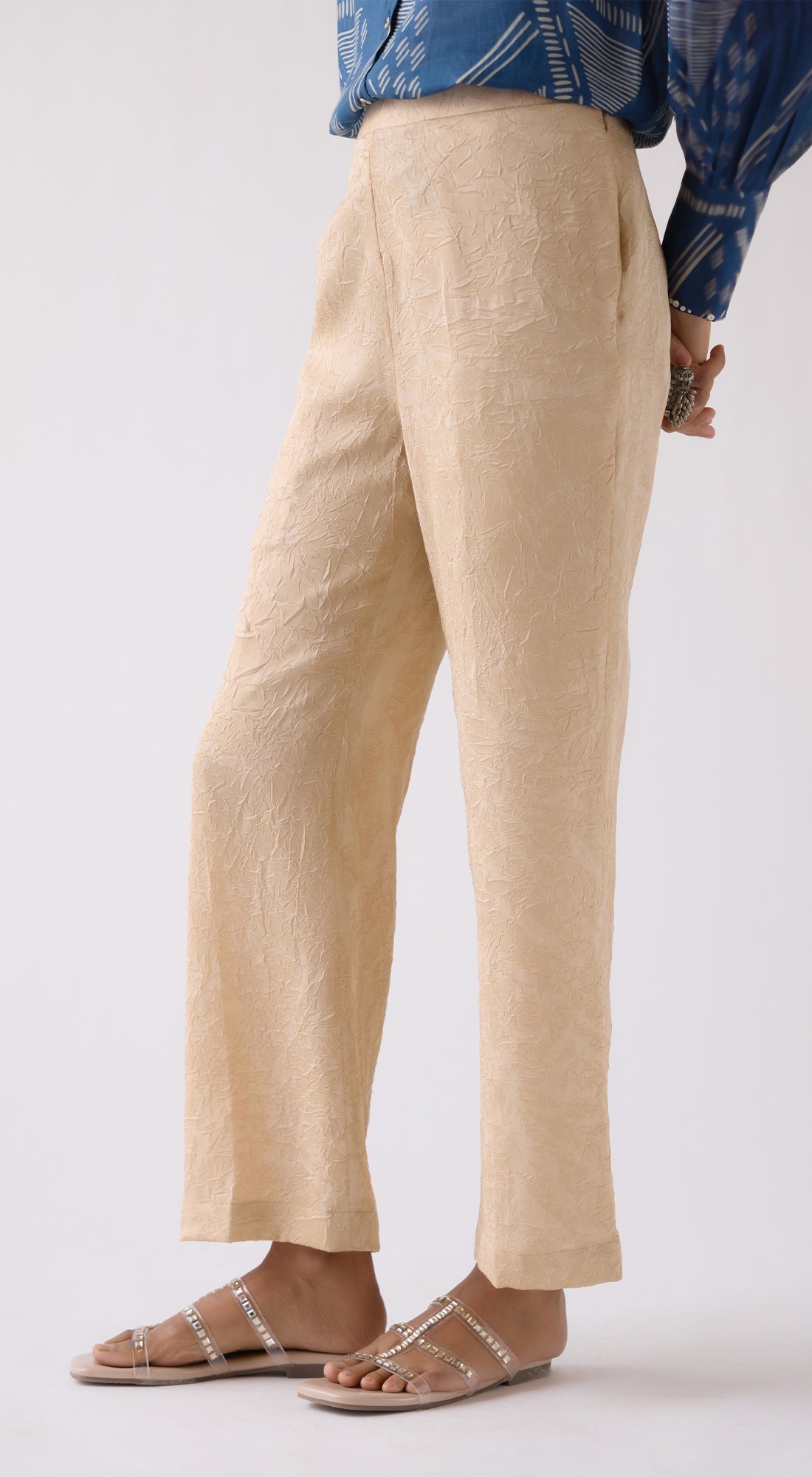 Gold Flared Trousers