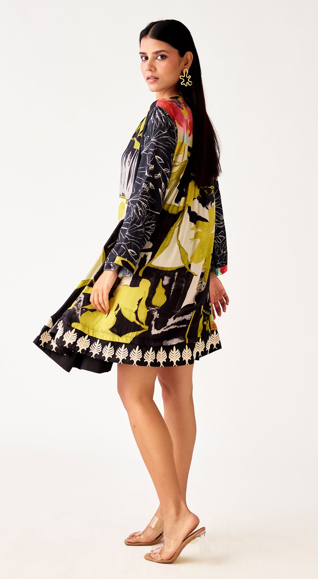 Multi Crepe Floral Dress