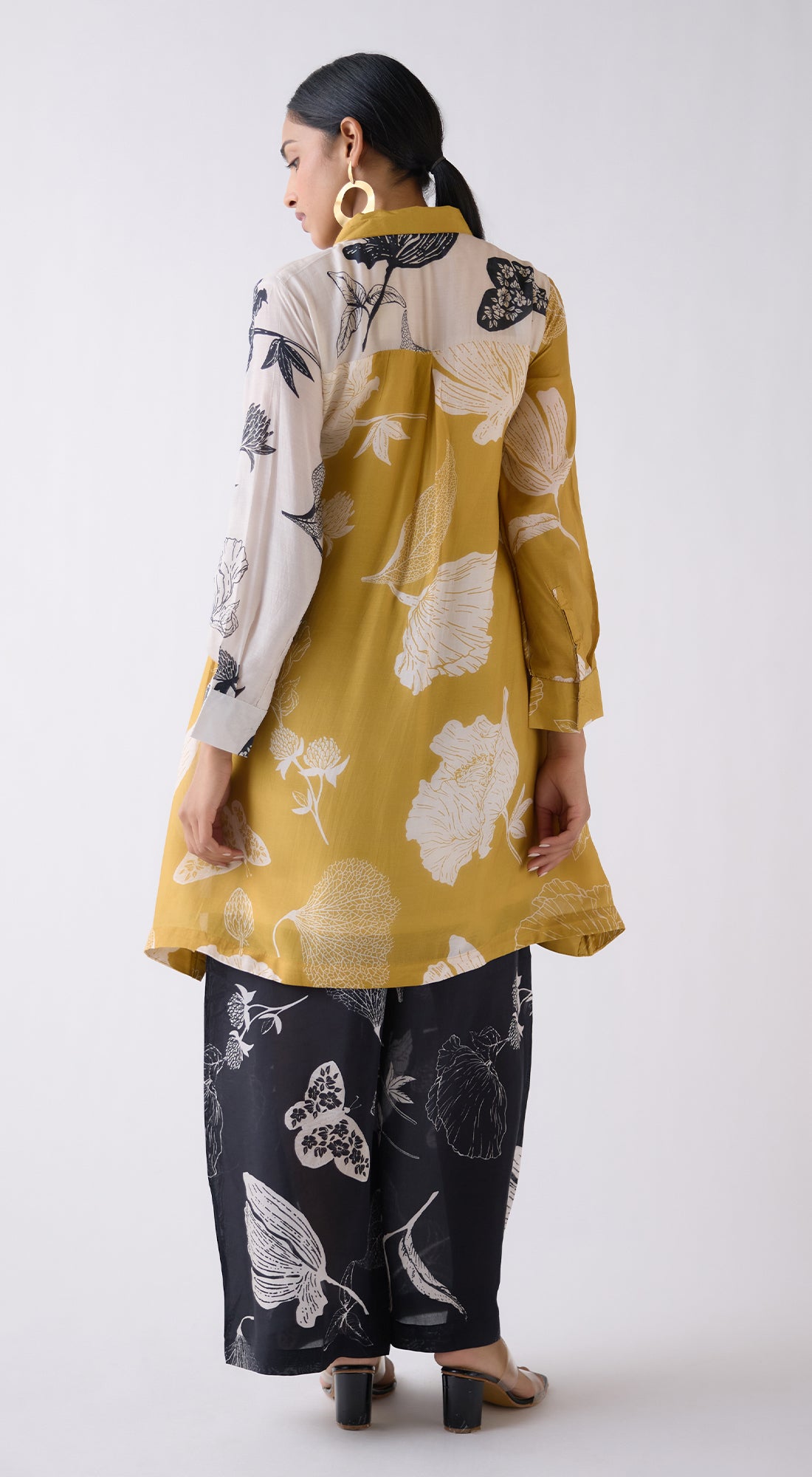 Mustard Muslin Printed Co-ord Set