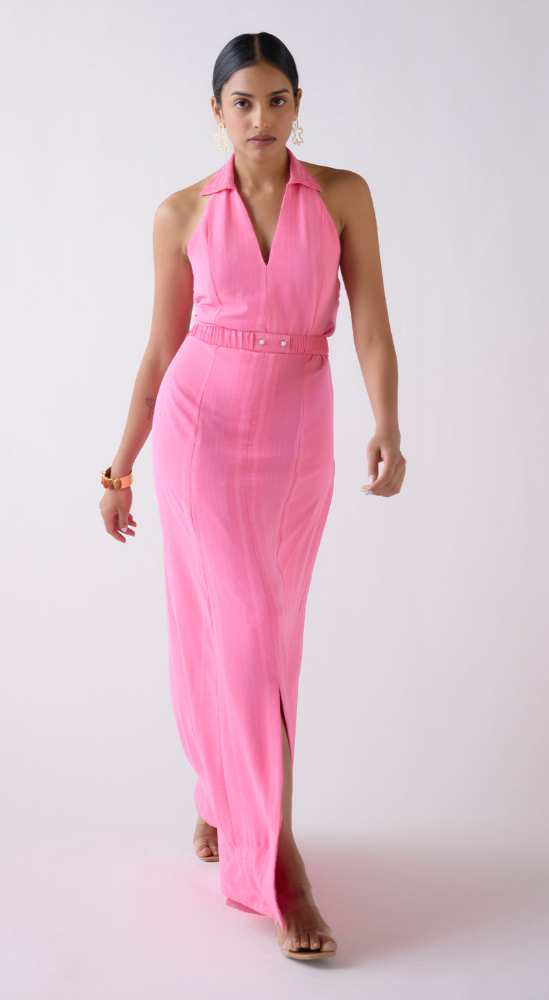 Pink Shantley Lace Dress