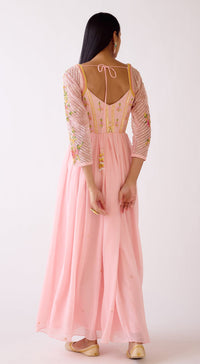 Baby-Pink Embroidered Anarkali