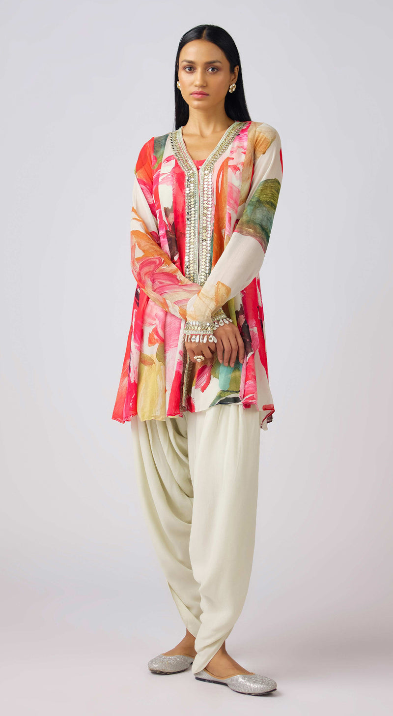 Multi Embroidered Kurta Set