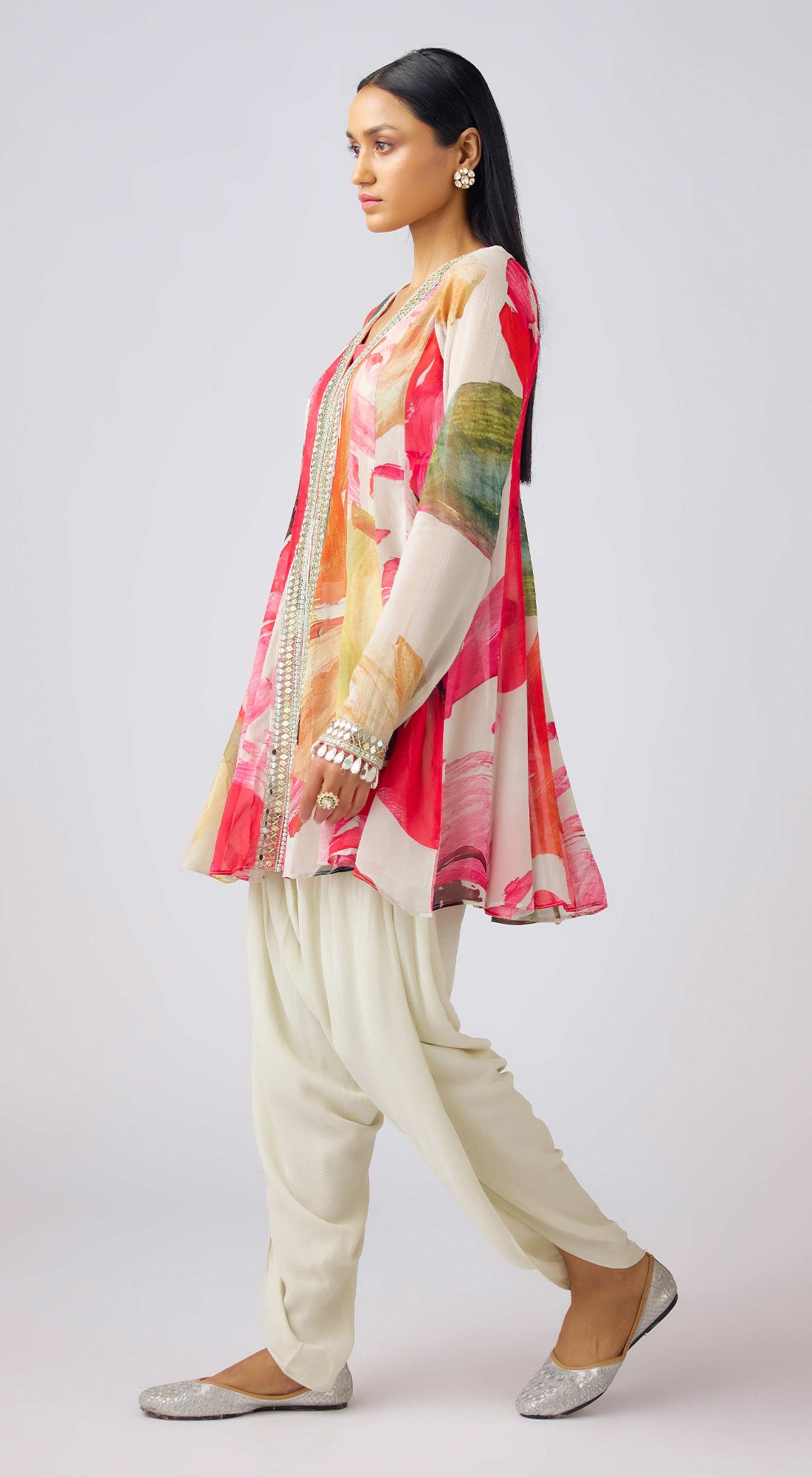 Multi Embroidered Kurta Set