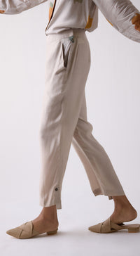 Grey Straight-Fit Trousers