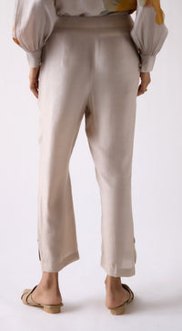 Grey Straight-Fit Trousers