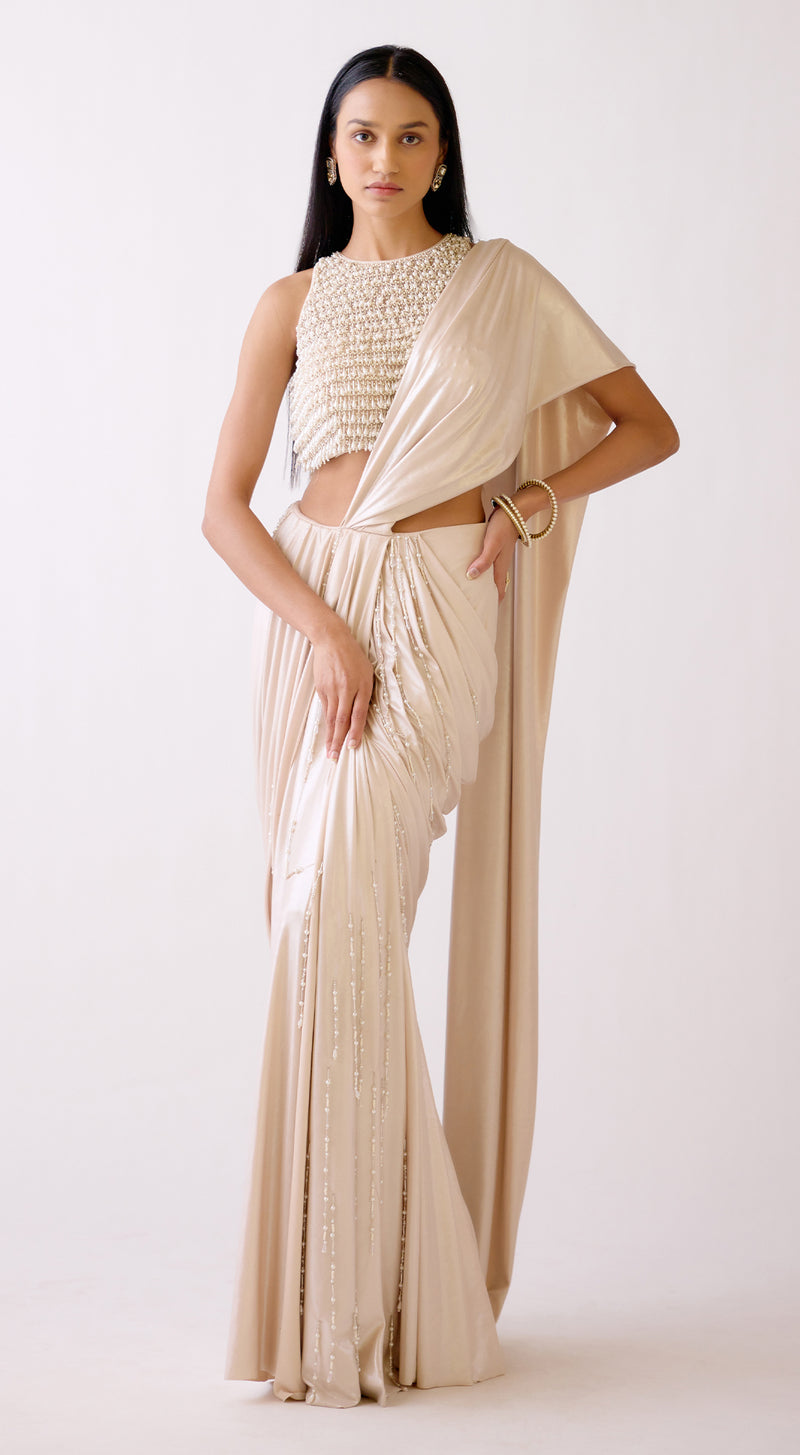 The Champgne Evening Saree