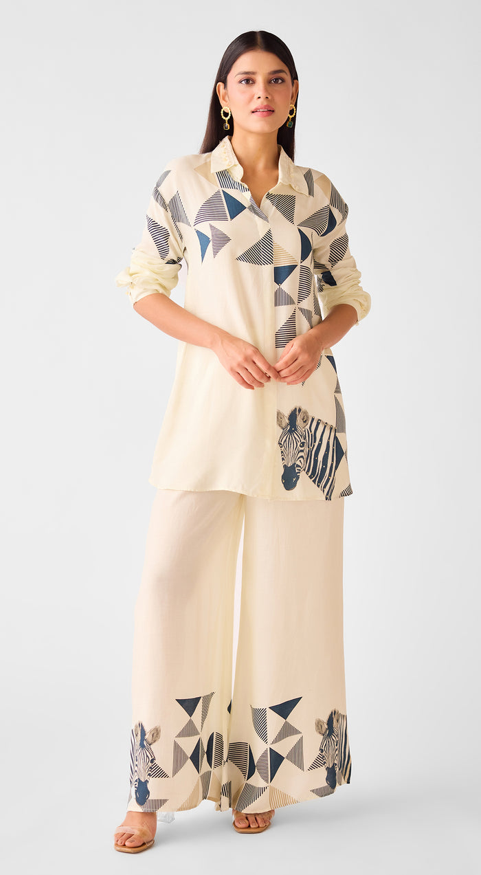 Blue Modal Cotton Co-ord Set