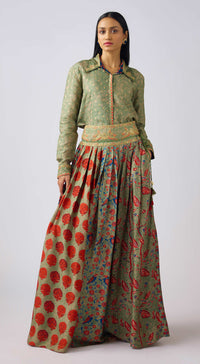 Pista Silk Embroidered Sharara Set