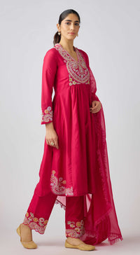 Rani Silk Embroidered Suit Set