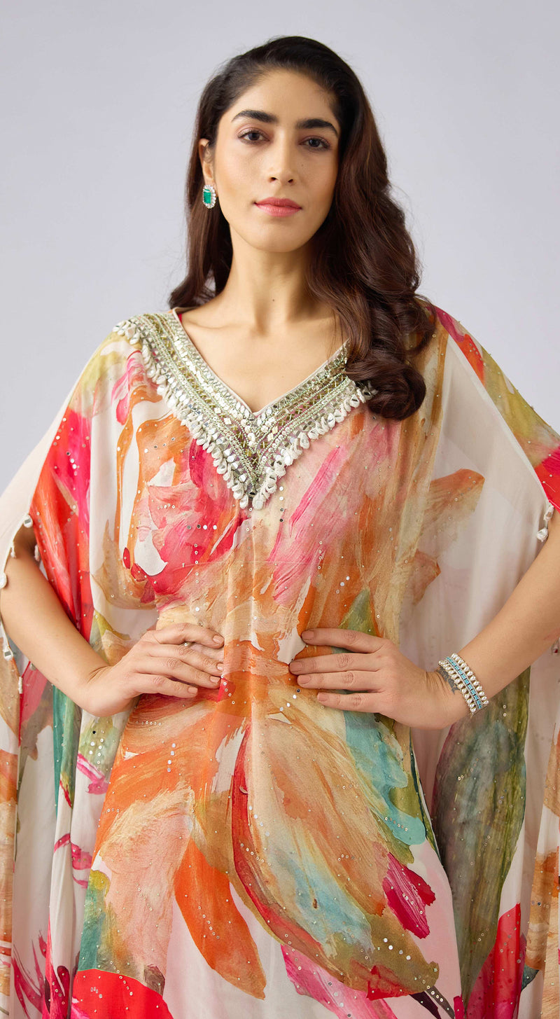 Multi Kaftan Sharara Set