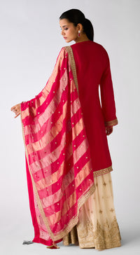 Pink Zari Work Sharara Set