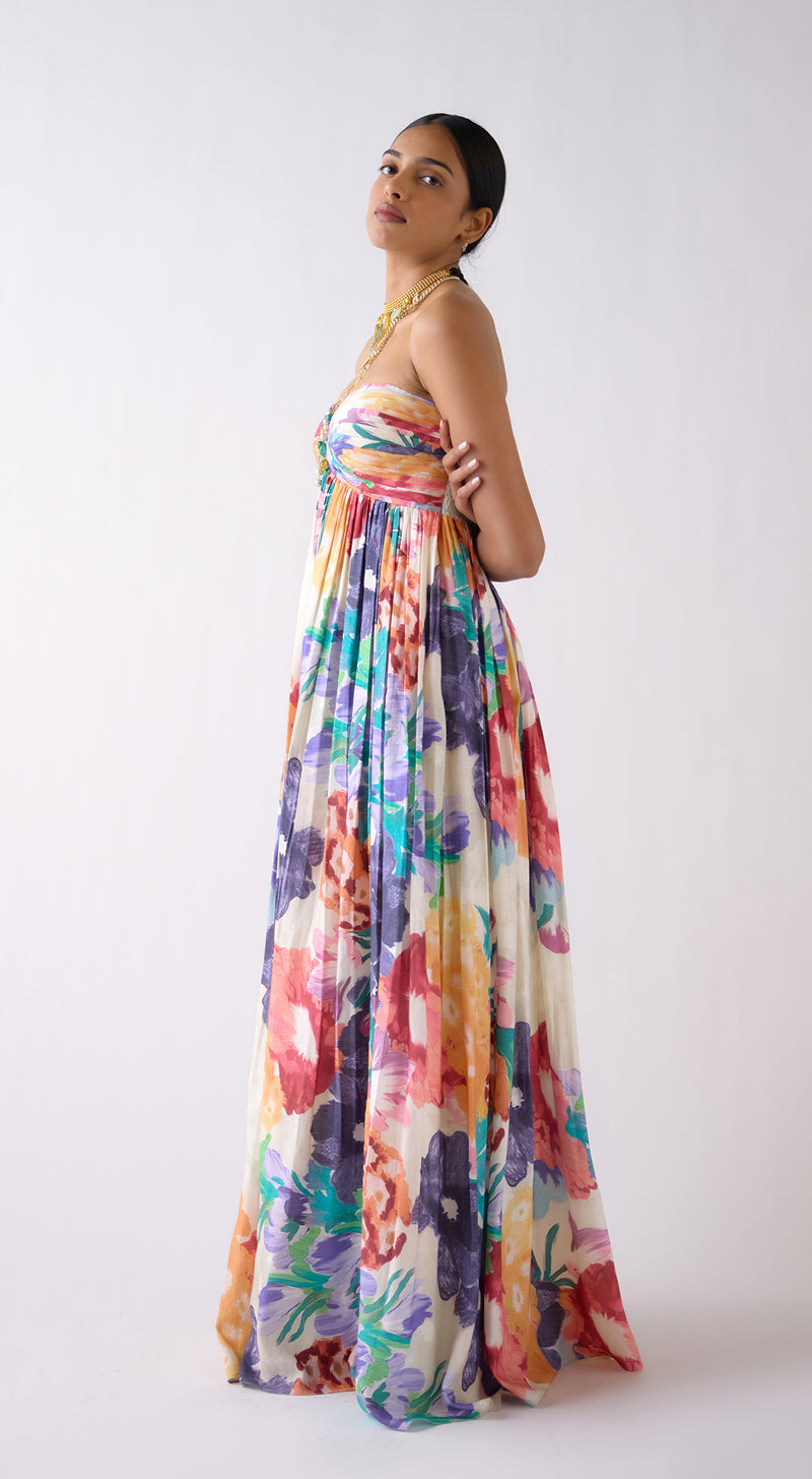 Multi Muslin Floral Dress