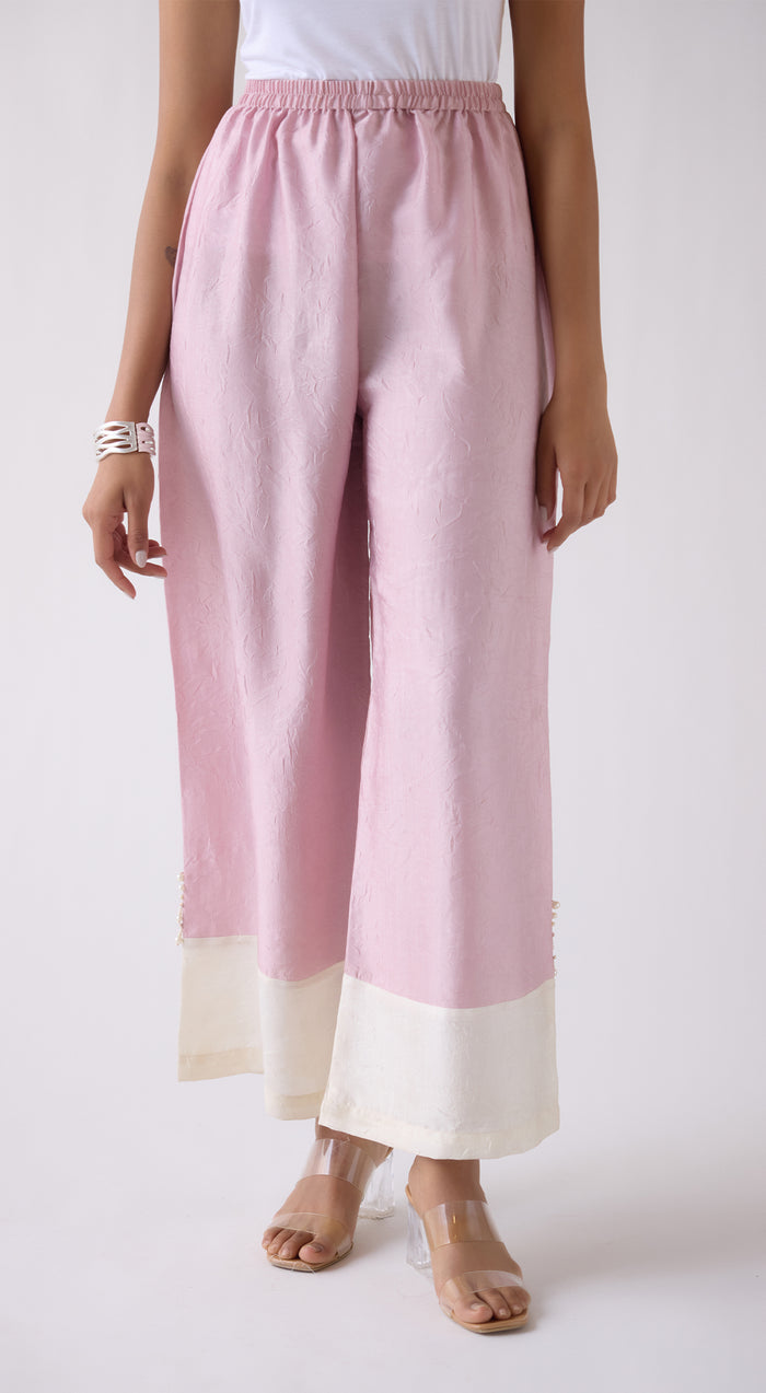 Mauve Wide-Leg Trousers