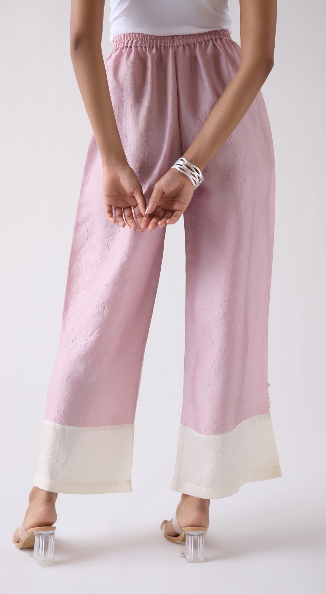 Mauve Wide-Leg Trousers