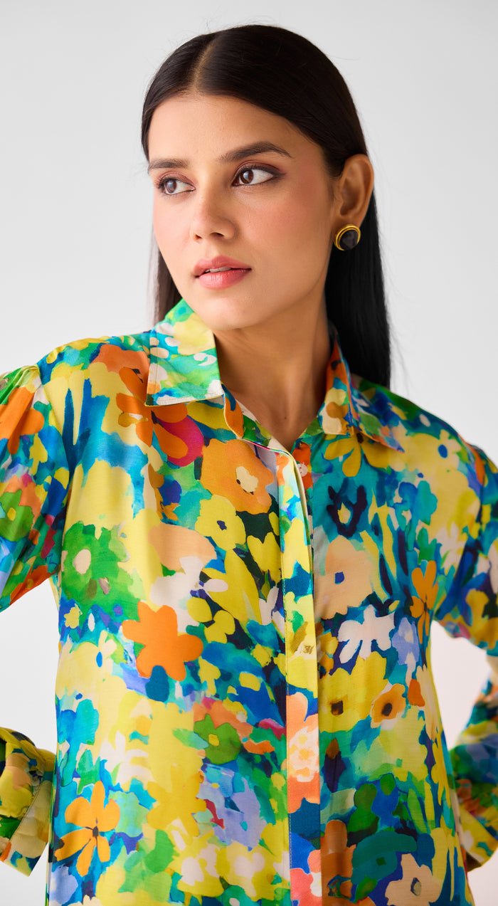 Multi Muslin Floral Shirt