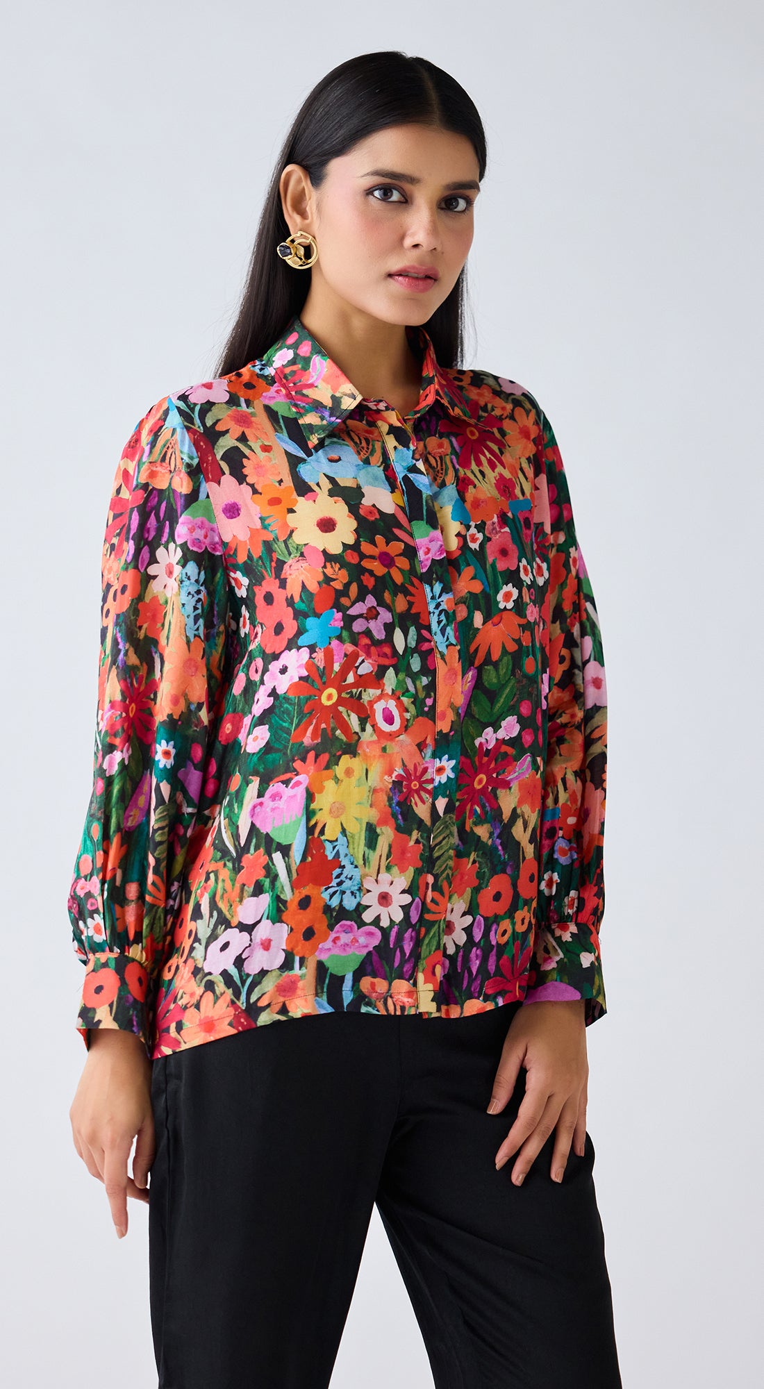 Multi Muslin Floral Shirt