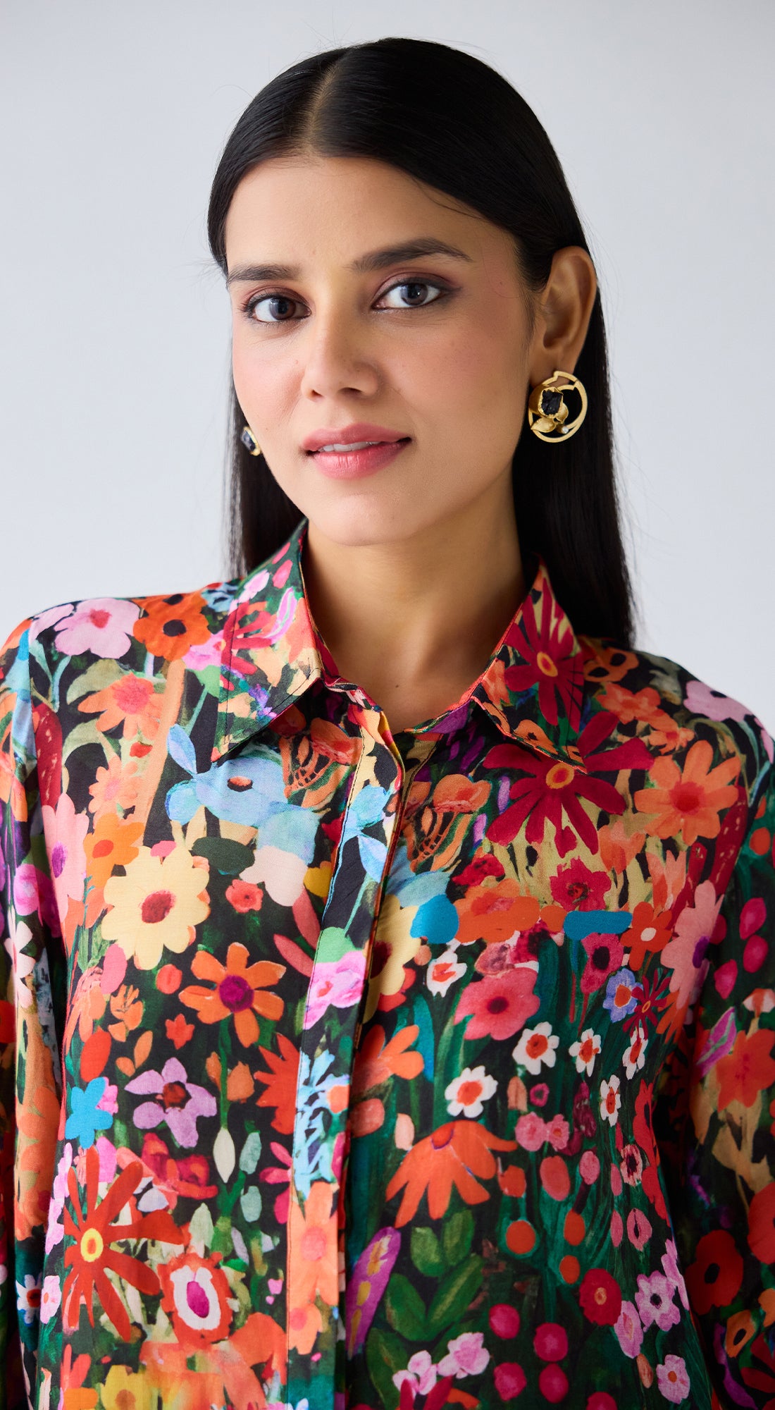 Multi Muslin Floral Shirt