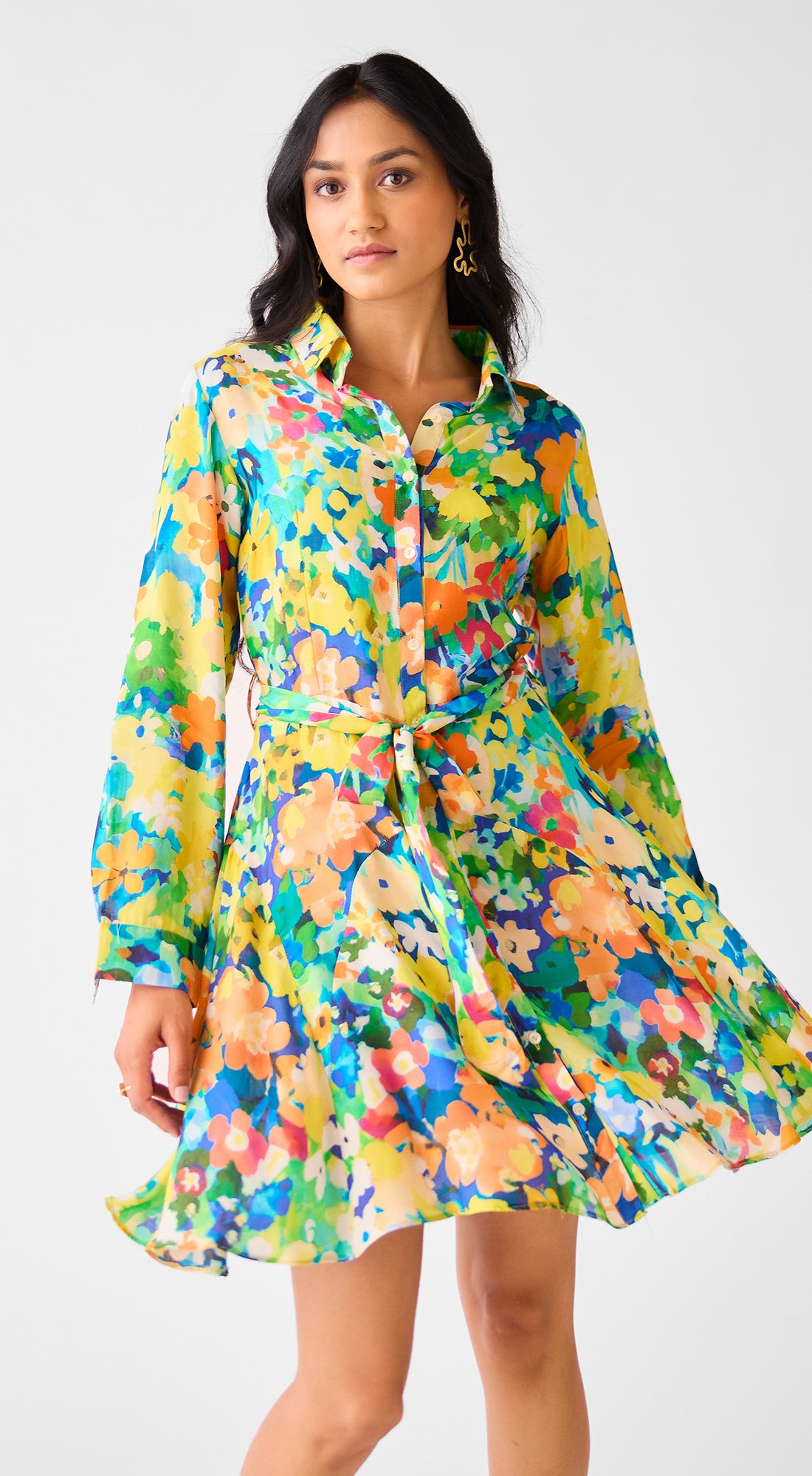 Multi Muslin Floral Dress