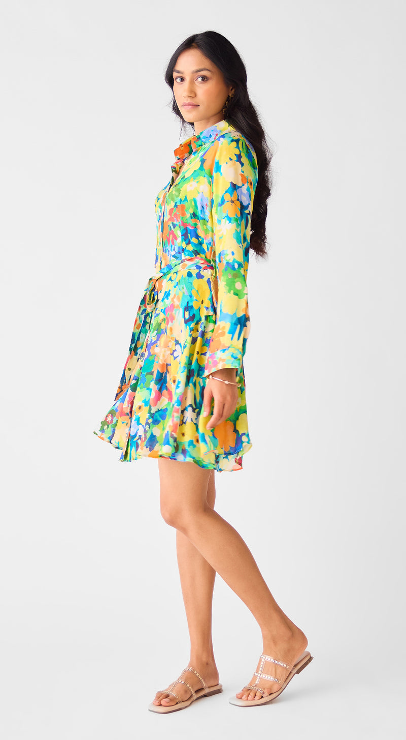 Multi Muslin Floral Dress