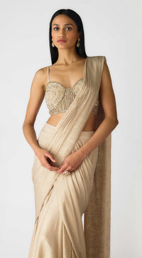 The Caped Shimmers Of Dawn Saree