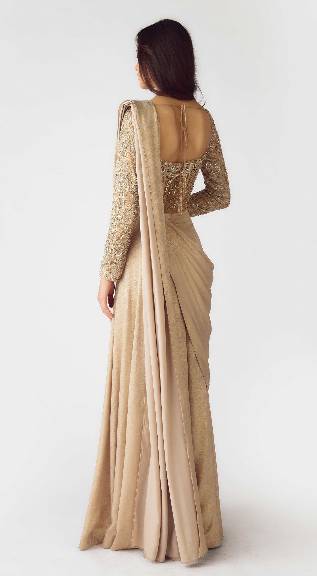 The Champagne Dawn Draped Jumpsuit