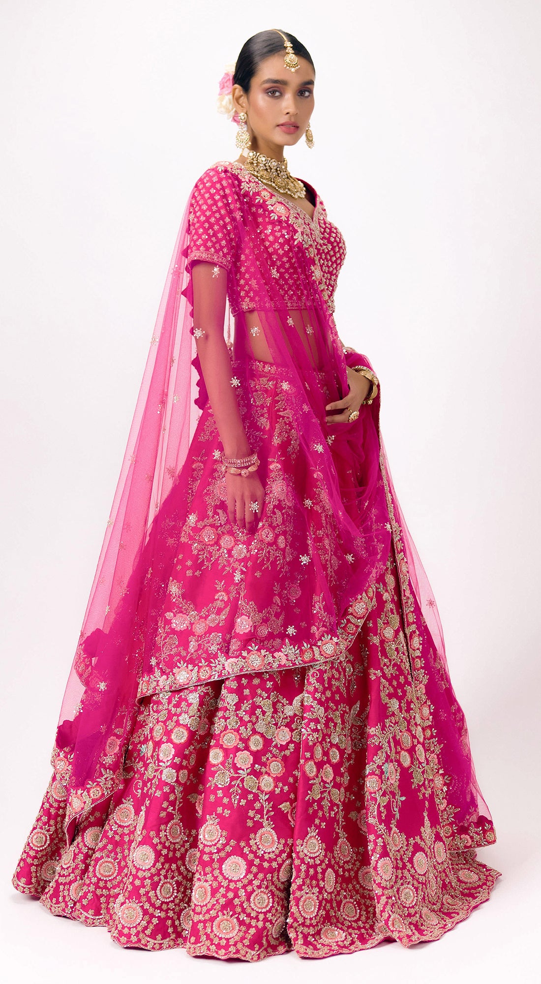 Rani Silk Embroidered Lehenga Set