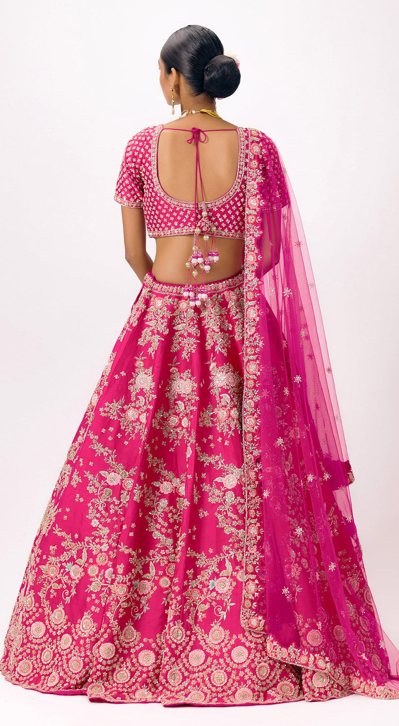 Rani Silk Embroidered Lehenga Set