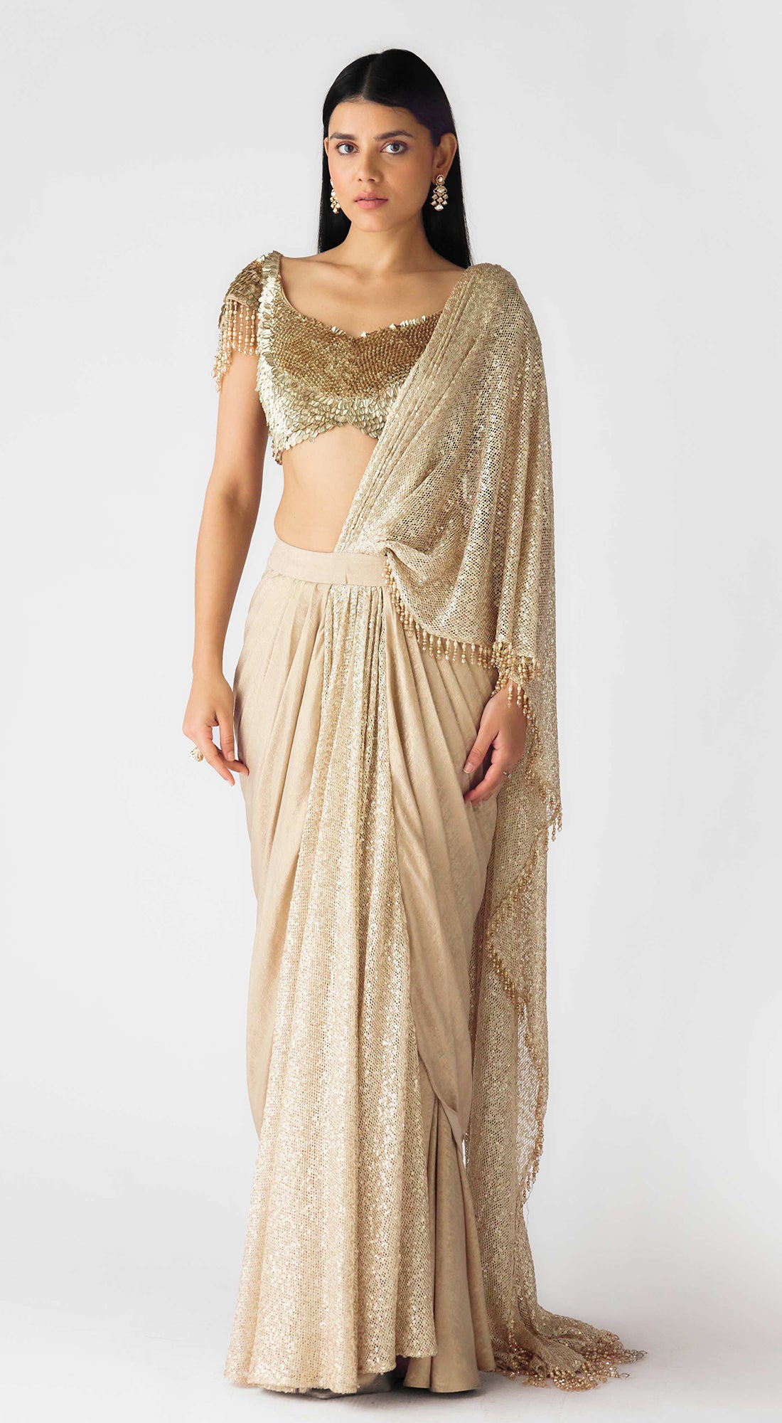 The Celestial Glow Draped Saree