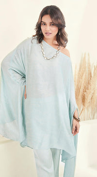 Aqua Cotton Silk Co-Ords - Basanti Kapde aur Koffee