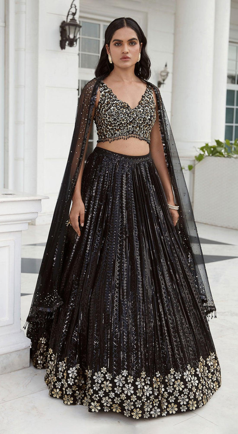 Black Sequins Lehenga - Basanti Kapde aur Koffee