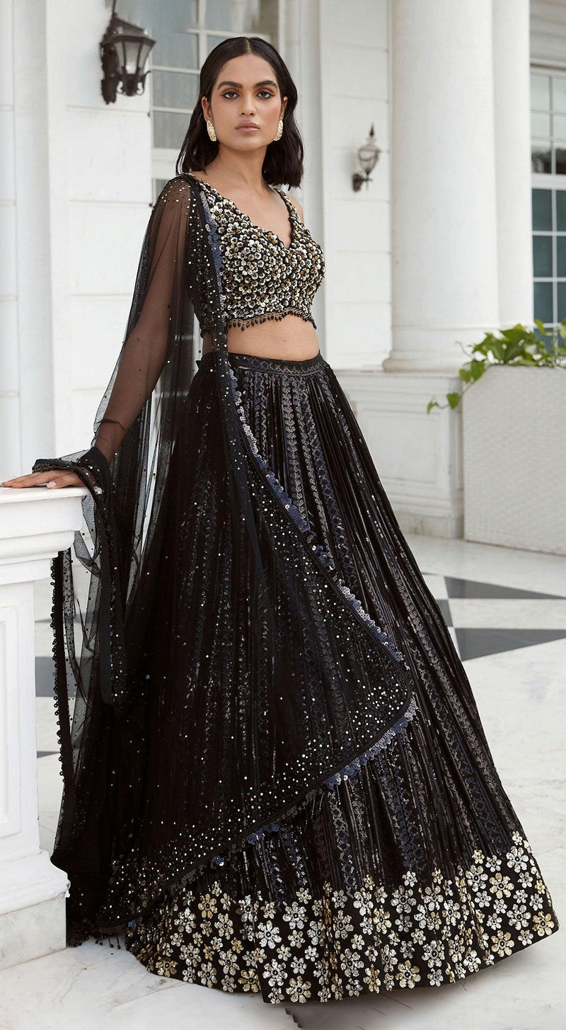 Black Sequins Lehenga - Basanti Kapde aur Koffee