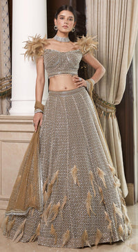 Brown Embroidered Lehenga Set - Basanti Kapde aur Koffee