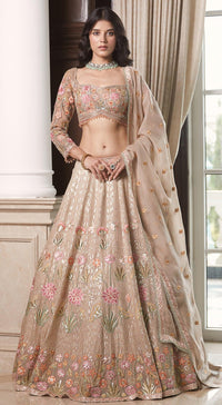 Gold Embroidered Lehenga Set - Basanti Kapde aur Koffee