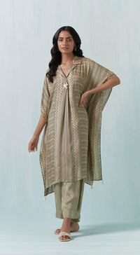 Grey Cotton Silk Kurta Set - Basanti Kapde aur Koffee