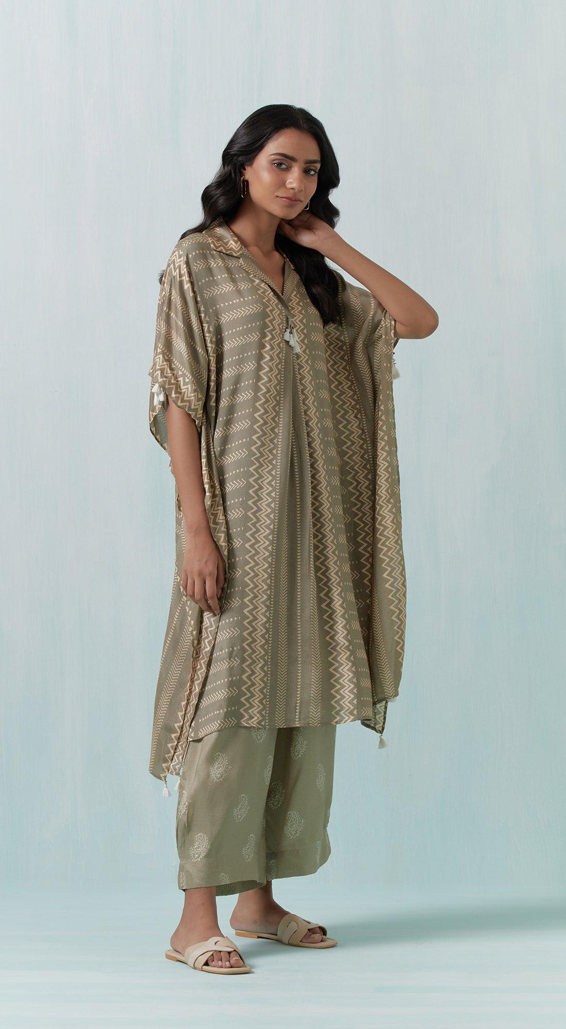 Grey Cotton Silk Kurta Set - Basanti Kapde aur Koffee