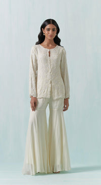 Ivory Embroidered Co-Ords - Basanti Kapde aur Koffee